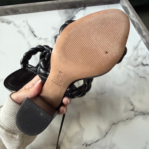 SCHUTZ Zarda Black Block Heel Sandals Size 7 - Picture 8 of 9